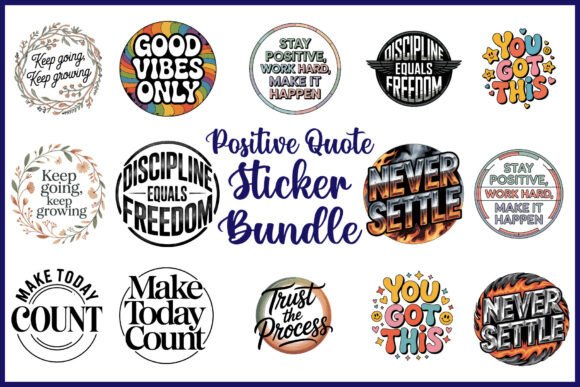 Download Positive Quote Sticker Bundle - Quote sticker Collection