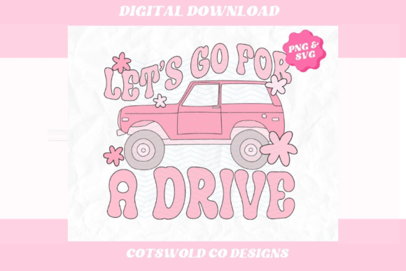 Download Let's Go for a Drive Retro Summer PNG - Retro summer png Collection