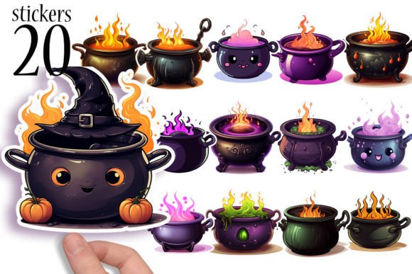 Download Cute Witch Halloween Stickers for Kids - Stickers for kids Collection