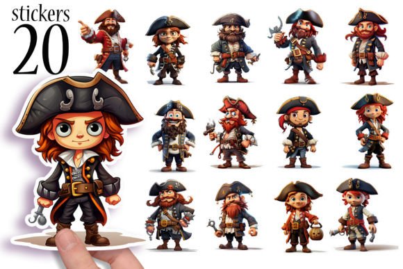 Download Pirate Day Stickers for Kids Printable - Stickers for kids Collection