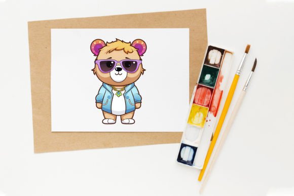 Download Bear with Sunglasses Kawaii PNG Clipart - Kawaii png Collection