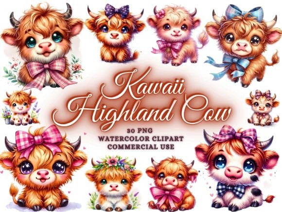 Download Baby Highland Cow Clipart - Kawaii Png - Kawaii png Collection
