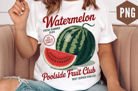 Download Watermelon Fruit Retro Summer PNG Design - Premium Resources