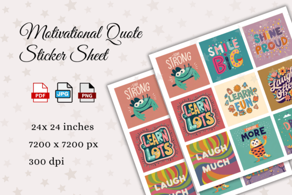 Download Motivational Quote Sticker Sheet - Premium Bundle