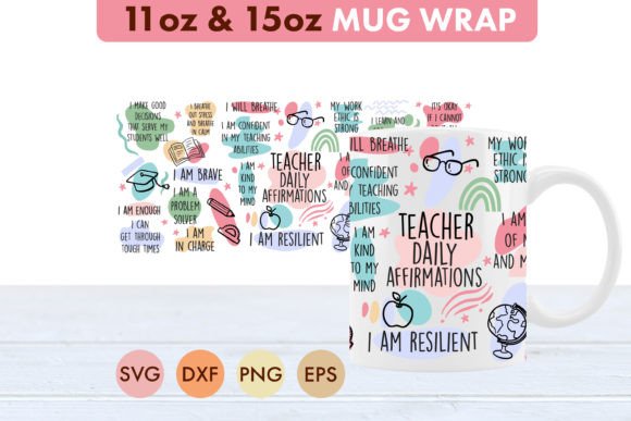 Download Teacher Daily Affirmations SVG 11oz 15oz - Daily affirmations Collection