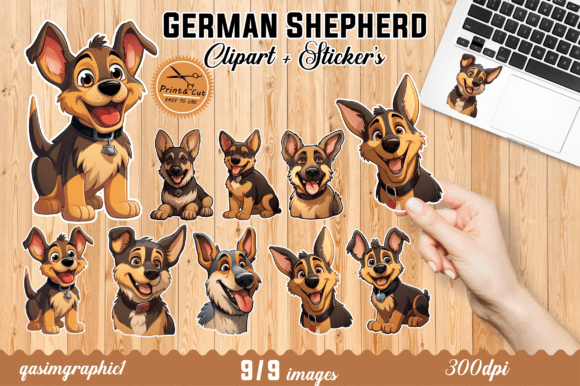 Download German Shepherd Stickers for Kids - Stickers for kids Collection