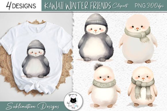 Download Cute Winter Animal Clipart | Kawaii PNG - Kawaii png Collection