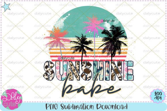 Download Sunshine Babe Retro Summer PNG - Retro summer png Collection