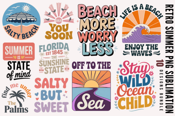 Download Retro Summer PNG Sublimation Designs Bun - Retro summer png Collection