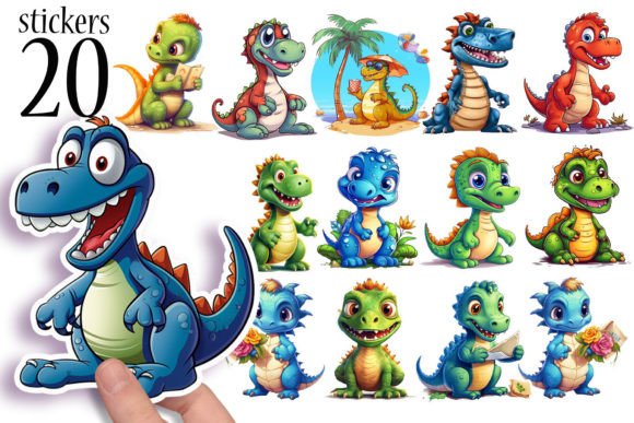 Download Printable Dinosaur Stickers for Kids PNG - Stickers for kids Collection